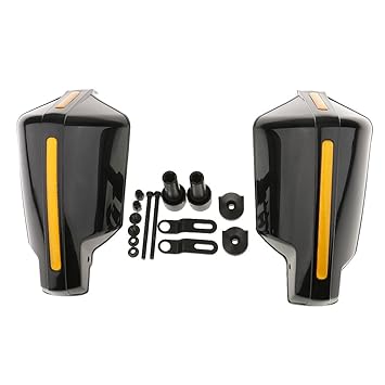 EDASH 1 Pair Universal Motorcycle Scooter Hand Guards Handguard for 7/8 Bar Black