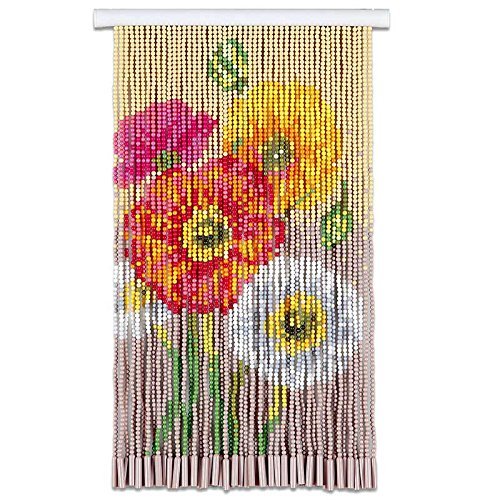 Broderie perlée Coeur Coquelicots T806 pour vos loisirs zen