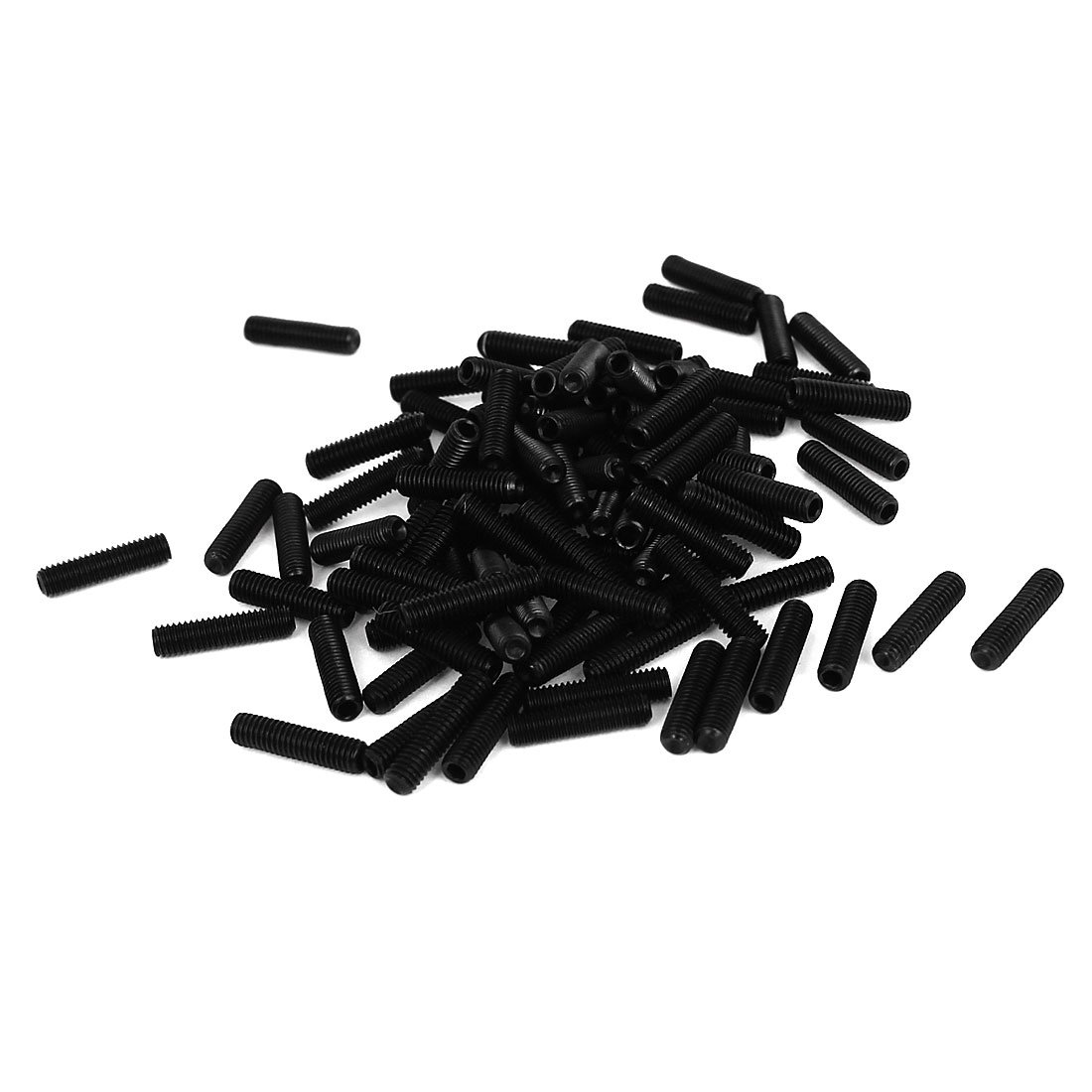 Aexit 3mm x quality Parts 12mm 0.5mm Pitch Hex Socket Set Cap Point Grub Screws Black 100pcs Model:99as363qo701