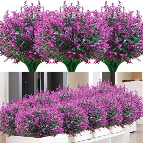 Kinisty 12 Bundles UV Resistant Lavender Flowers Cover