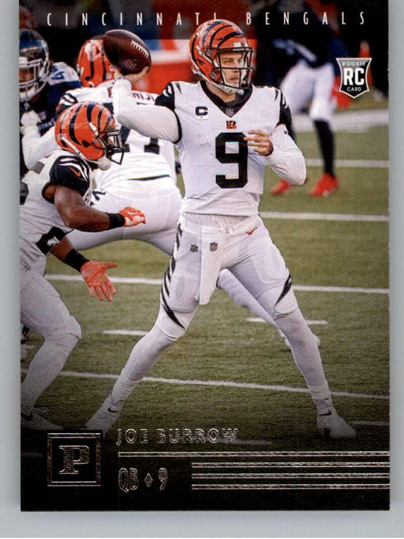 Panini Chronicles Panini #1 Joe Burrow Cincinnati Bengals RC Rookie Card Official NFL Football Trading Card in Raw (NM or Better) Condition