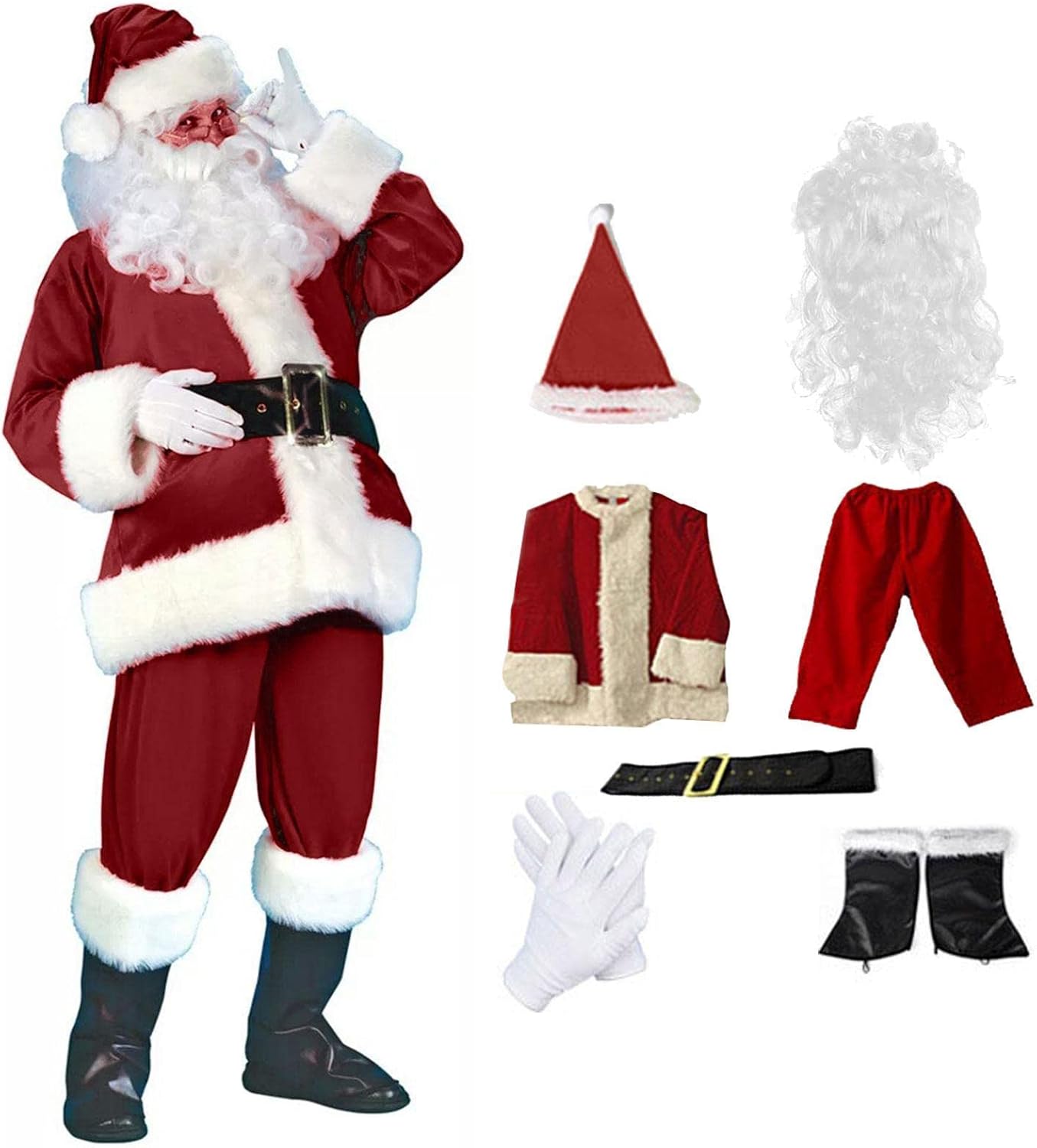 Santa Claus Costume For Men 7PCS Men s Santa Claus Costume Adult santa-claus-costume-for-men-7pcs-men-s-santa-claus-costume-adult
