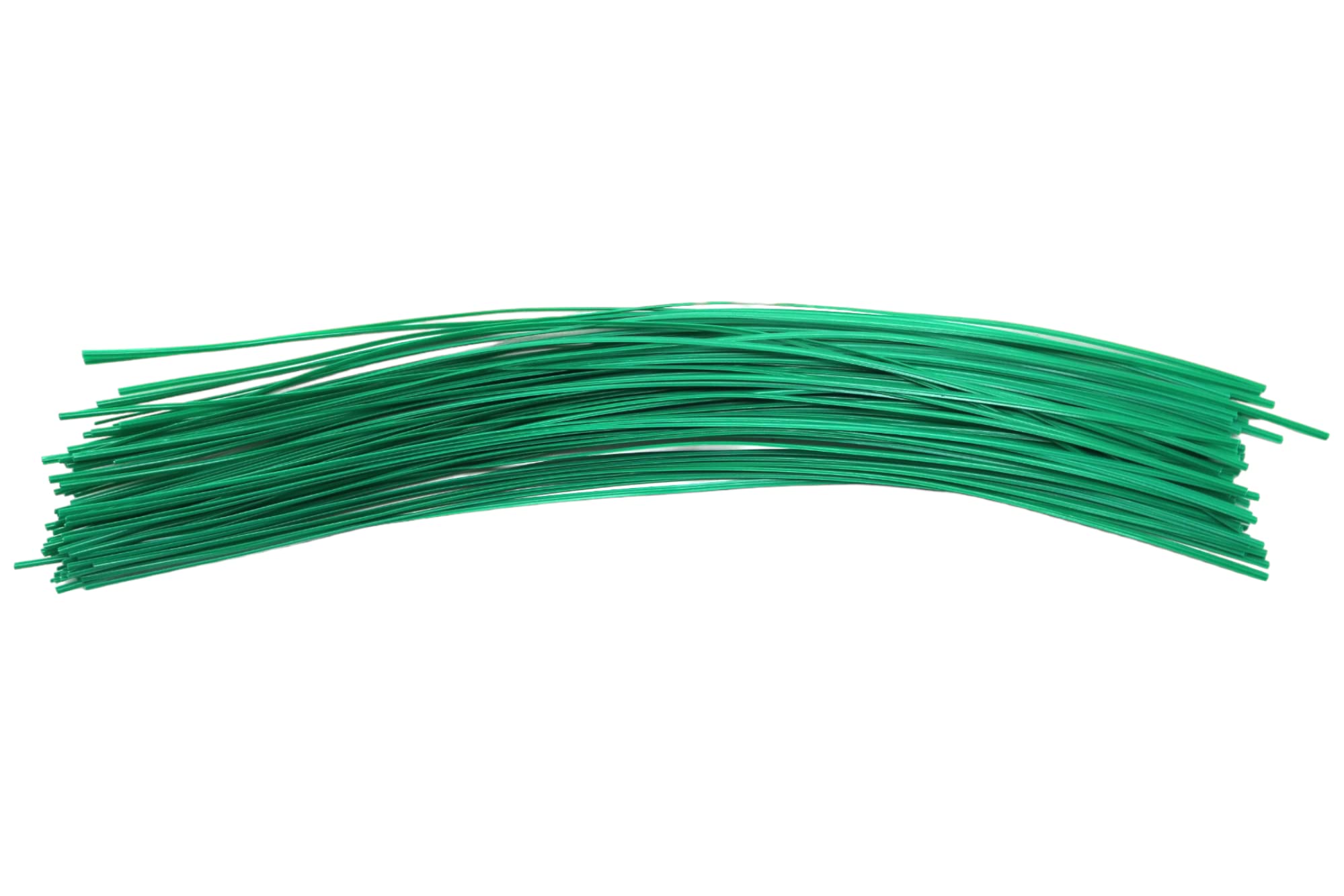 100 x Garden Ties Flexible Twist Sticks Soft Plastic Coated Wire Plant Shrub Supports Green 10" Lengths (100 x 10)