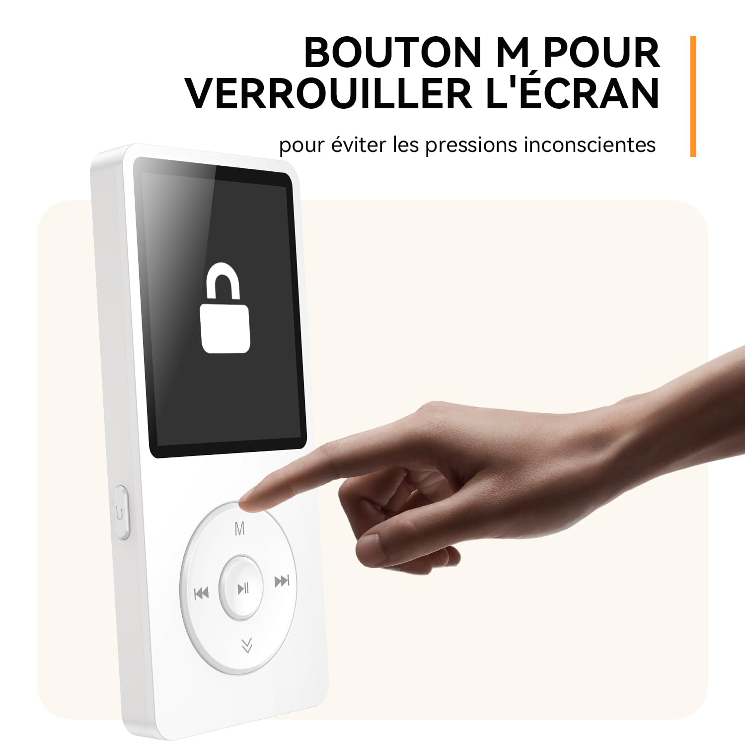 AGPTEK Lecteur MP3 Bluetooth 5.3 32Go,1,8 "Baladeur MP3 Numérique