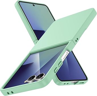 for Galaxy Z Flip 7 5G Case,Lightweight,Slim Fit Drop Protection Rugged Shockproof Cover for Galaxy Z Flip 7 5G,Slim Thin Hard PC Shockproof Protective Phone Light Green 4-Z Flip7-07-CP