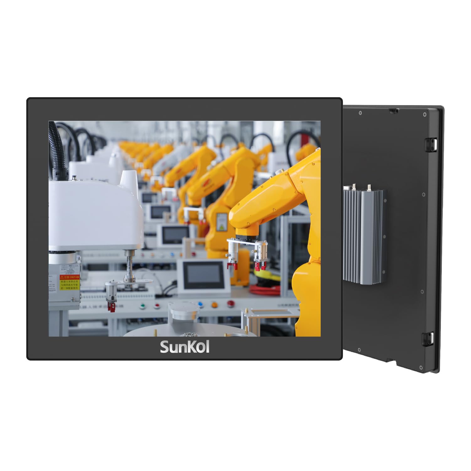 19 inch Narrow Bezel Industrial Panel PC, Fanless Embedded Touchscreen, J6412, IP65 Front, VESA Mount for Warehouse, Logistics, Automation (No RAM&Storage&System)