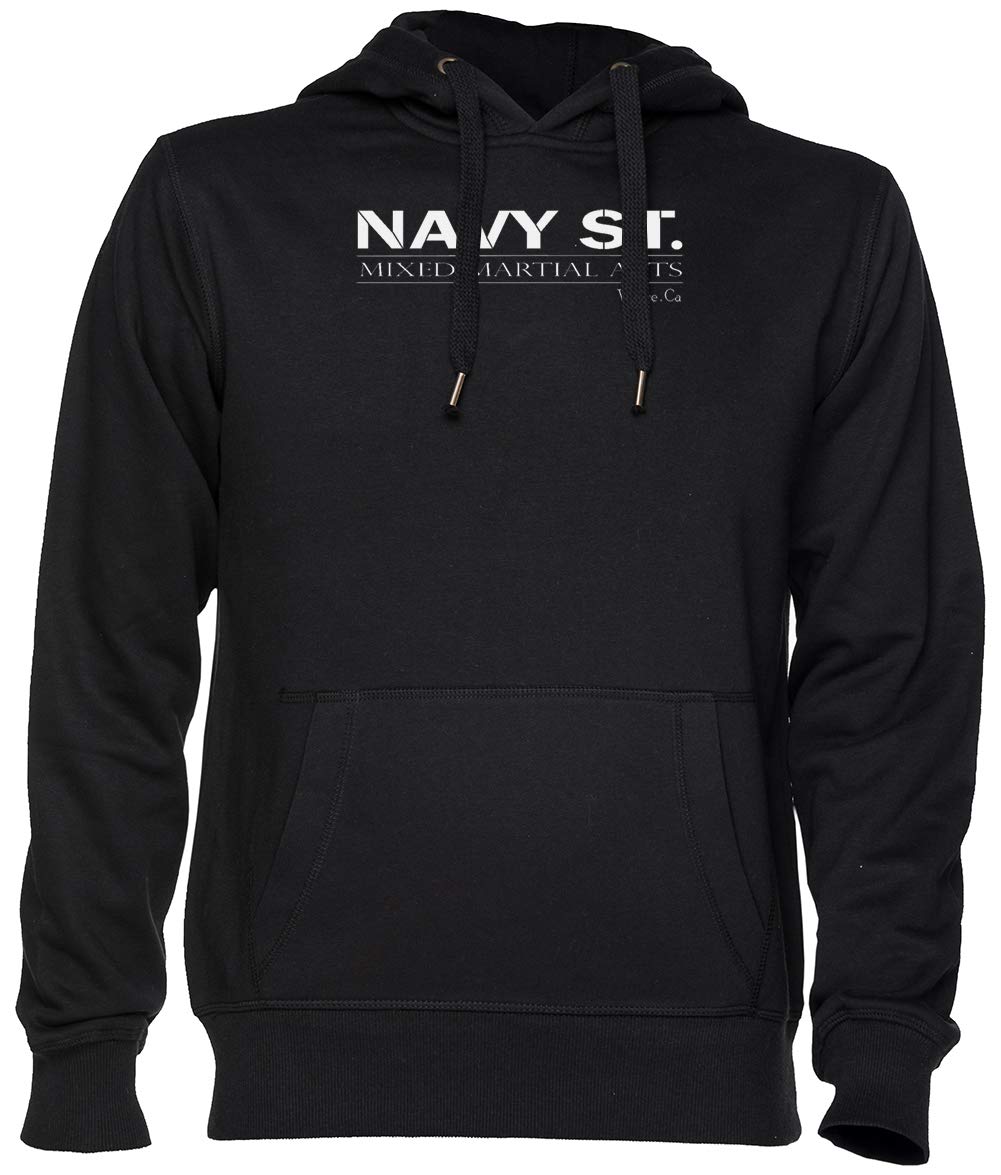 Navy Street Nero Felpa con Cappuccio Maglione Unisex Uomo Donna Dimensioni XXXL Black Unisex Hoodie Size XXXL