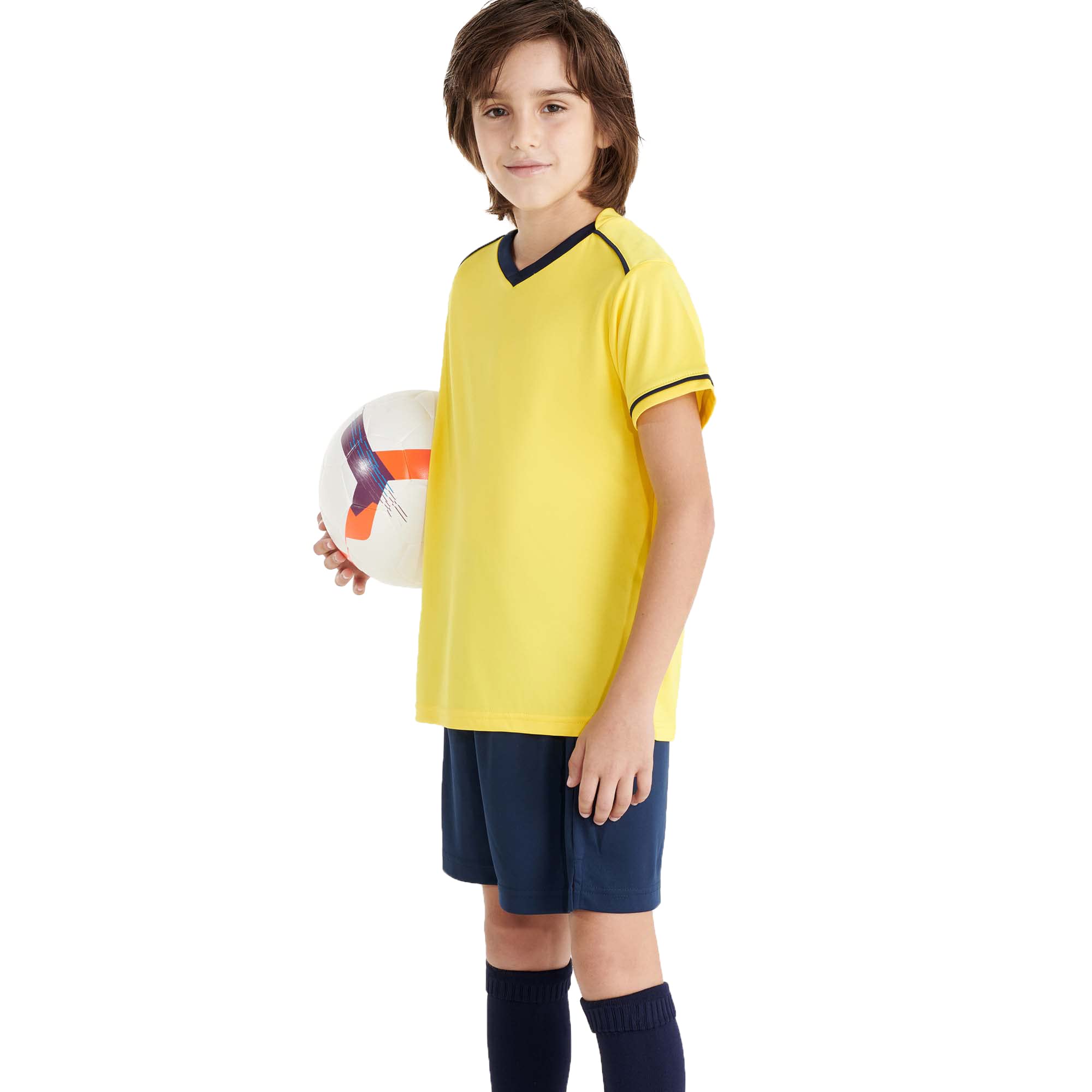 KINKIES Equipación deportiva para niños - Camiseta y pantalón cortos unisex para deportes de equipo en colores vivos y alegres