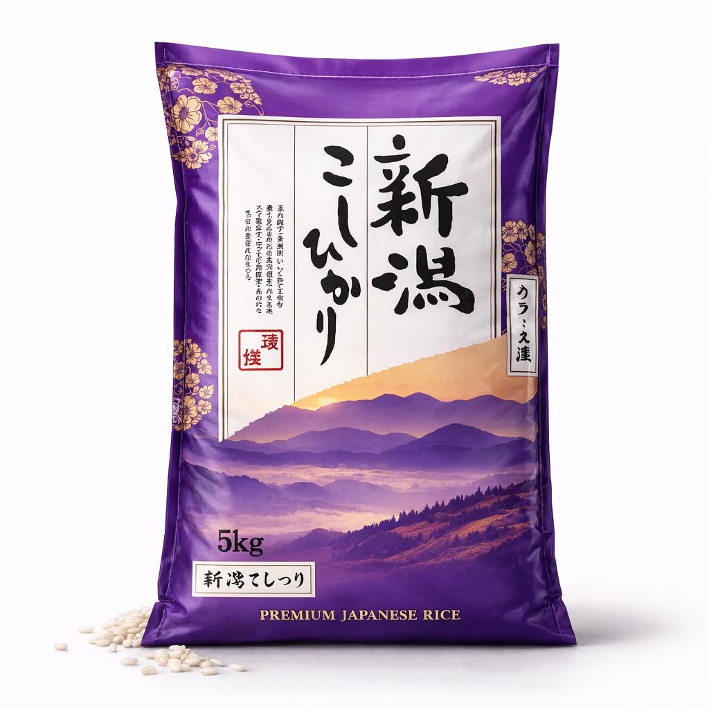 - Premium Koshihikari Rice from Niigata – Japan’s Most Celebrated Rice Region | Luxurious Short Grain for Sushi, Onigiri, Donburi & Bento | 精米 新潟県産コシヒカリ – 11 LB (2025 Crop)