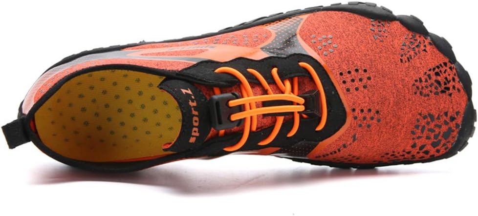 WateLves Water Shoes for Men Women Barefoot Quick-Dry Aqua Sock Outdoor Athletic Sport Shoes Kayaking Boating Hiking Surfing Walking 11 Women/9.5 Men B-orange