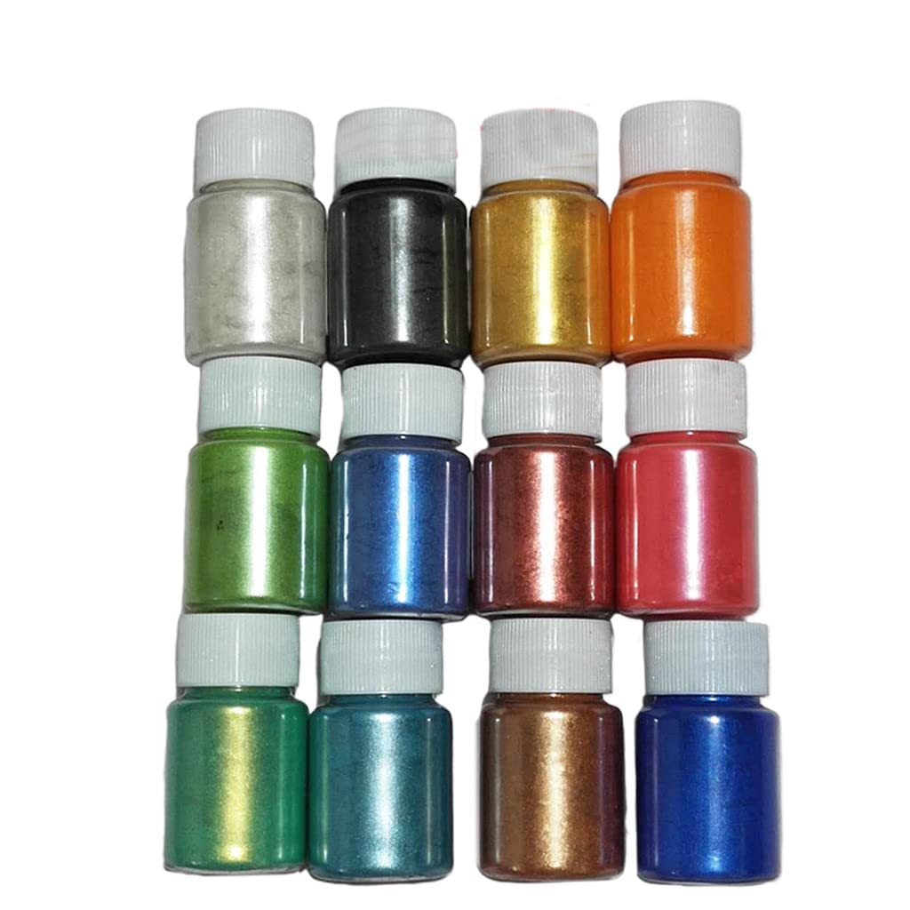 Diarypiece Cosmetic Grade Pearlescent Natural Mica Mineral Powder, Epoxy Resin Pearl Pigment Candle Dyes