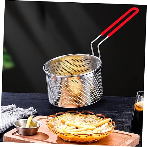 Miniatura 3 de KICHOUSE Cesta de espagueti 1pc 304 Colador Mango Largo Acero Inoxidable Línea Redonda Pasta Hervir Cesta