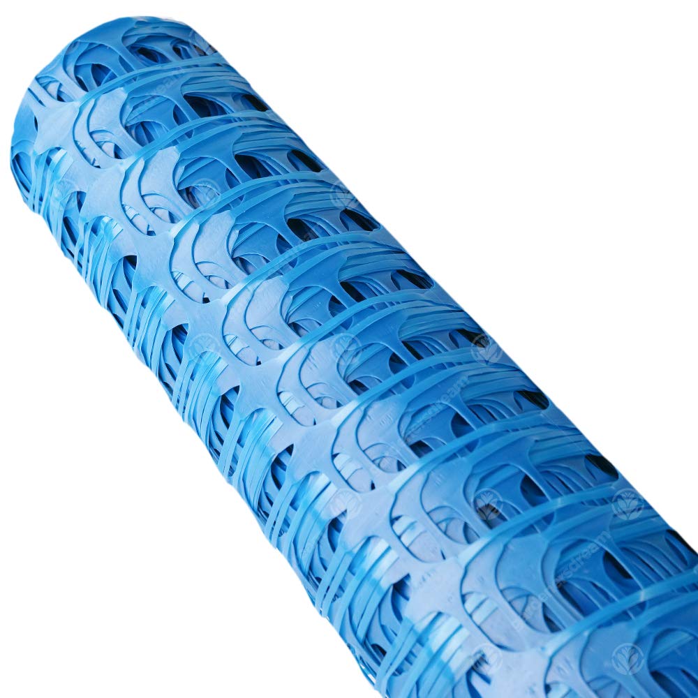 GardenersDream Blue Plastic Fence Barrier Safety Mesh (50m)