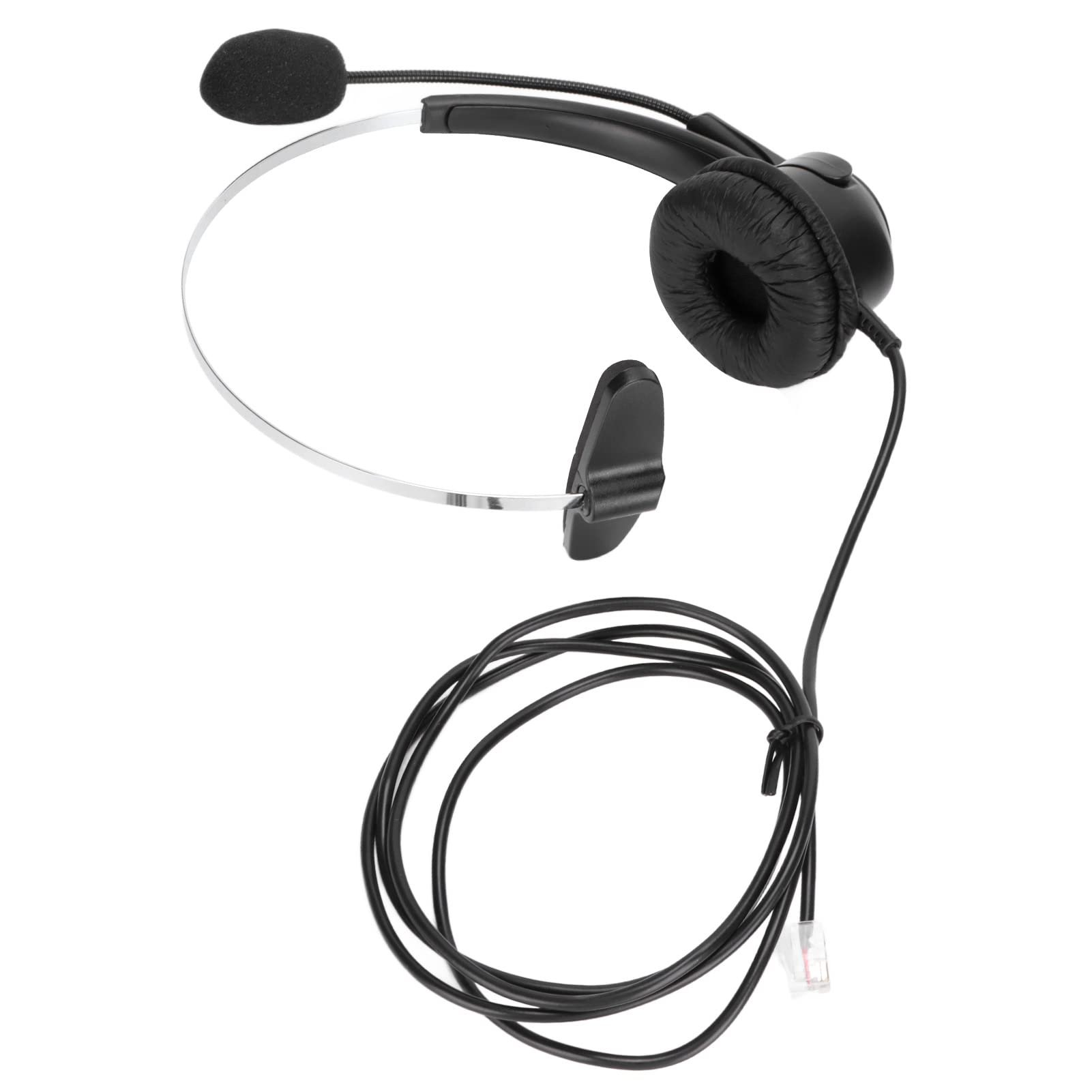 Dioche Auriculares Telefónicos RJ9 Auriculares RJ9 con Micrófono Ajustable de 330° Adecuados para Teléfonos Fijos Domésticos y de Oficinas de Call Center.