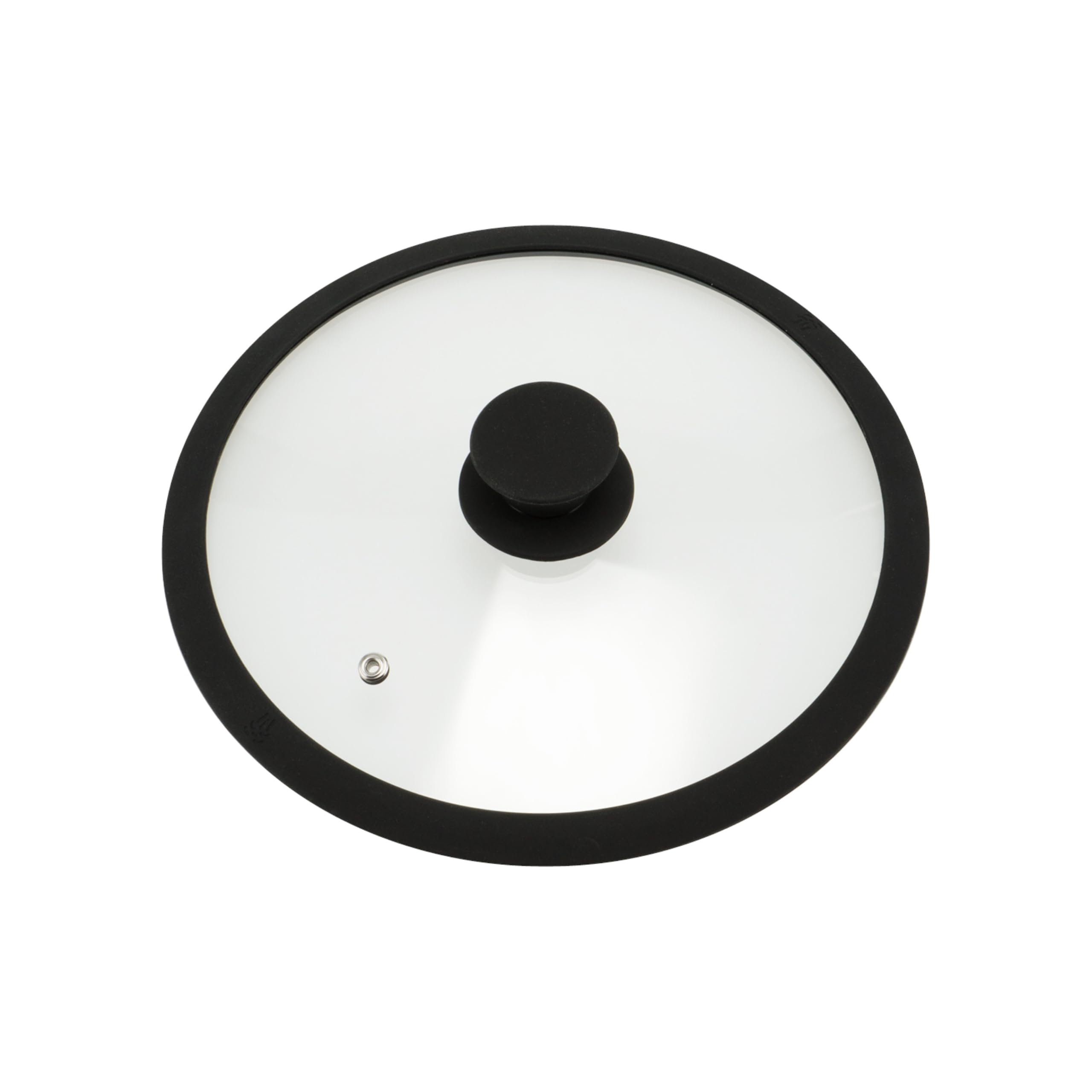 Bremermann Black Glass Lid With Silicone Rim For 24 Cm Pots And Pans (Black)
