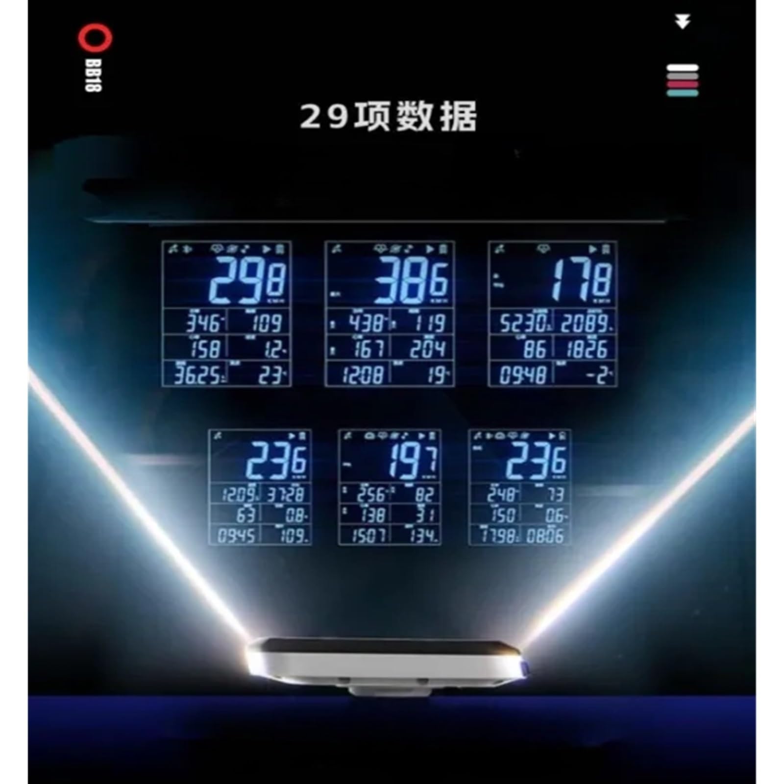 Odómetro inalámbrico impermeable de la bicicleta de BB18 IPX7 GPS for las bicicletas de montaña y de carretera | Cuentakilómetros inalámbrico para bicicleta de montaña BB18, resistente al agua (IPX7) (con GPS)(AGray-HR-Arm)