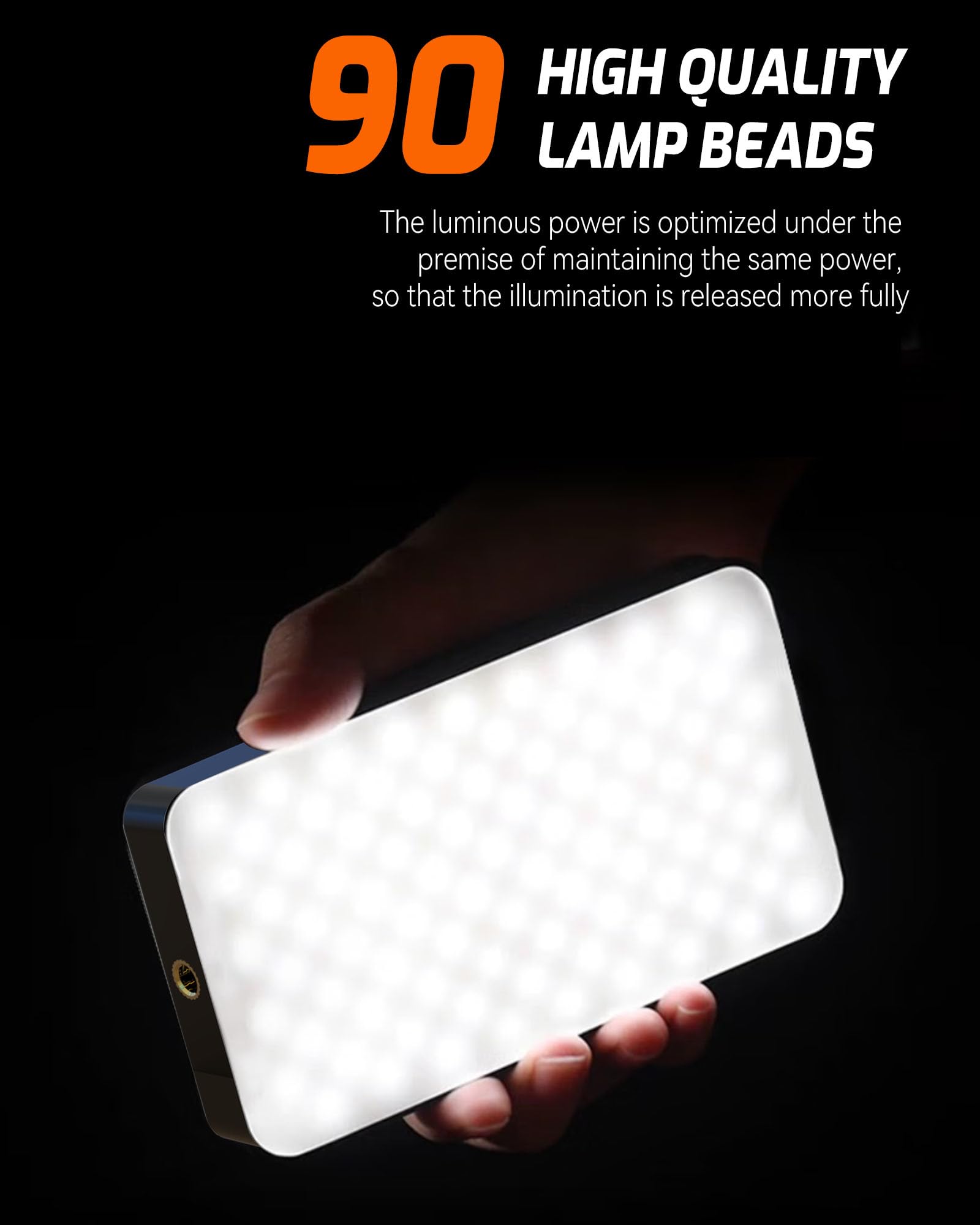 Lumiere Telephone Selfie Ring Light: Lampe d'appoint Rechargeable à 90 LED pour Téléphone, Lampe Annulaire pour Photo Réunions de Zoom, TikTok, Vlog Photographie