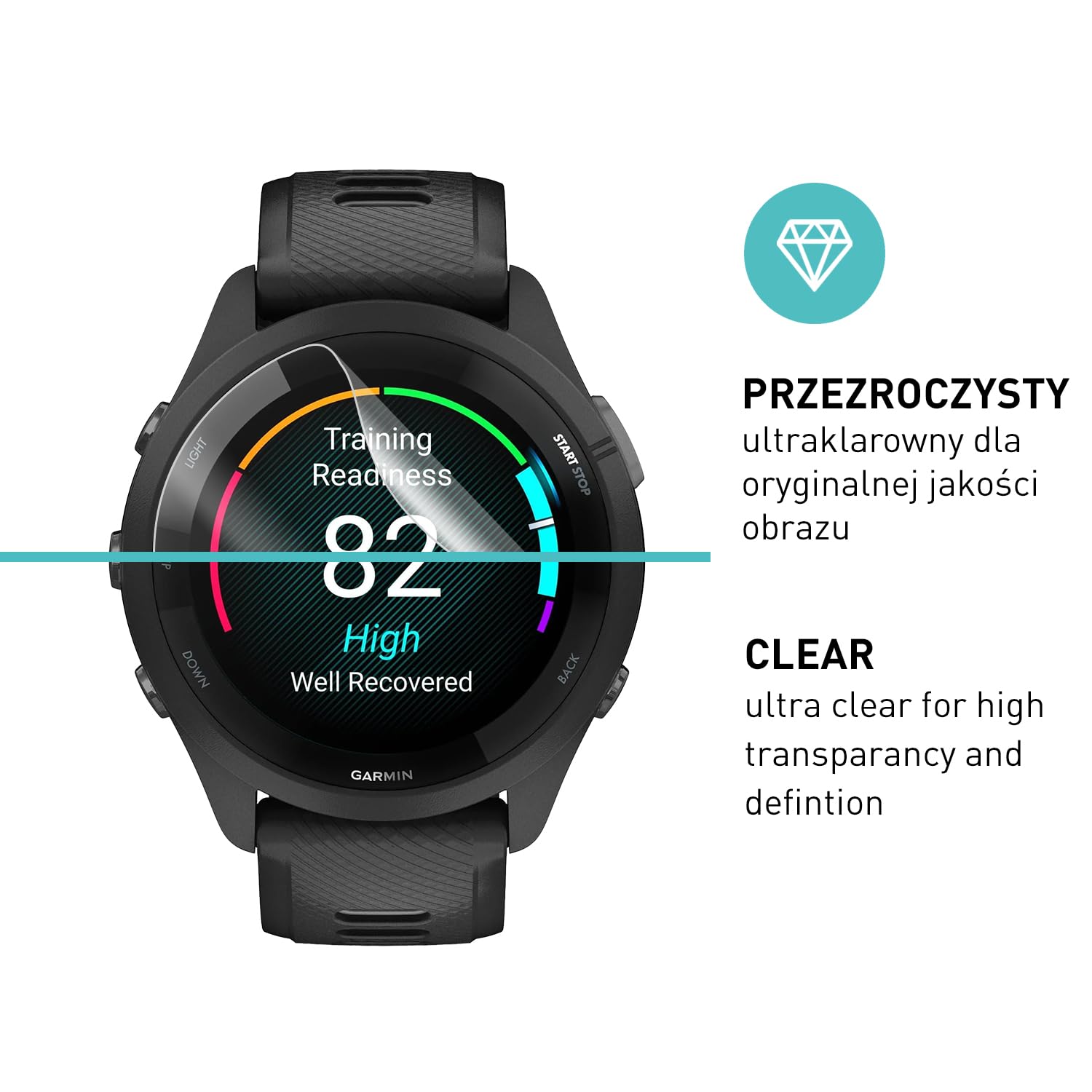 smartect TPU Ochraniacz Ekranu 3 Sztuki dla Garmin Forerunner 265 | Folia Ochronna Anti-Zarysowania, Ultra-przezroczysta, Bez Pęcherzyków, Anti-Odciski Palców, Przyjazna dla Etui