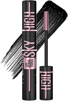 New York Lash Sensational Sky High Mascara, Cosmic Black, Lengthening & Volumizing With Bamboo Extract & Fibres. Ophthalmologist tested and Waterproof Mascara | 6ml