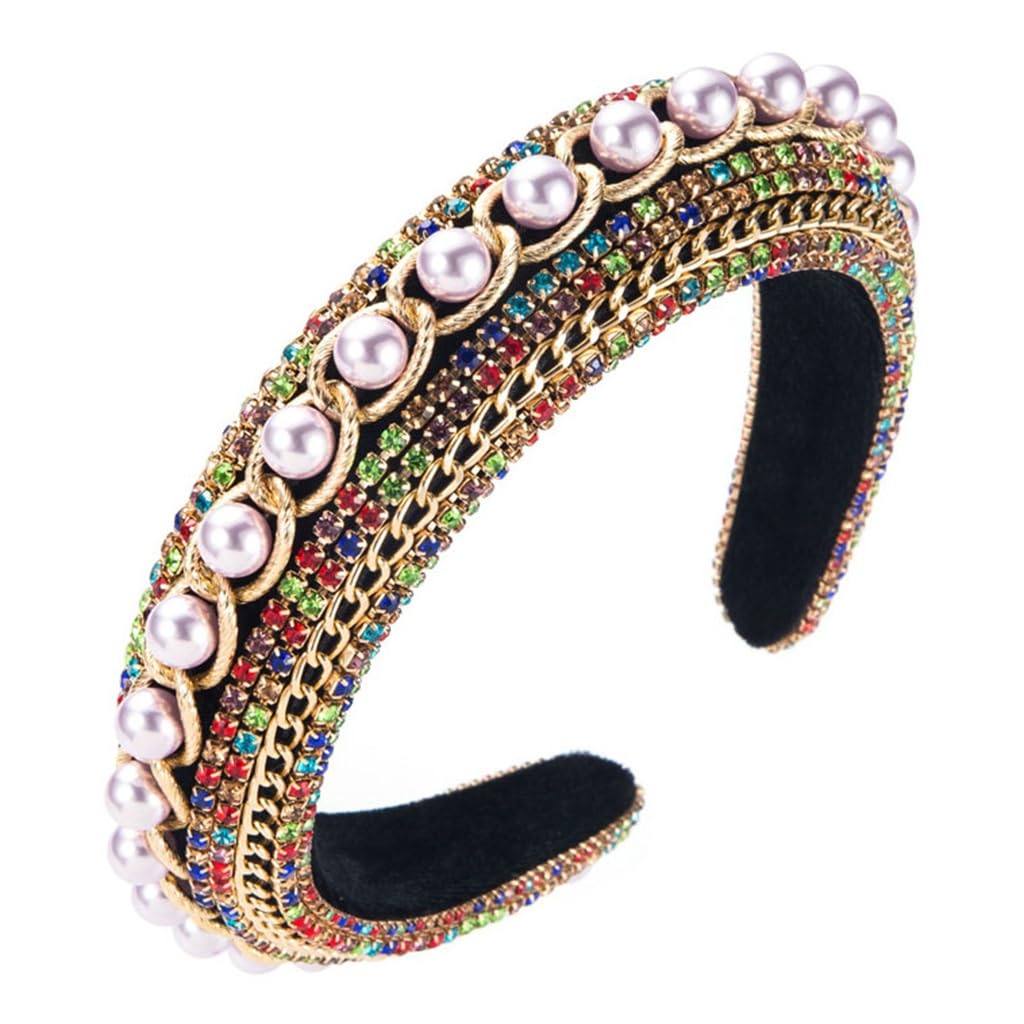 Bande de cheveux baroque JFDBGU bijoux pour bal de promo en perles luxe