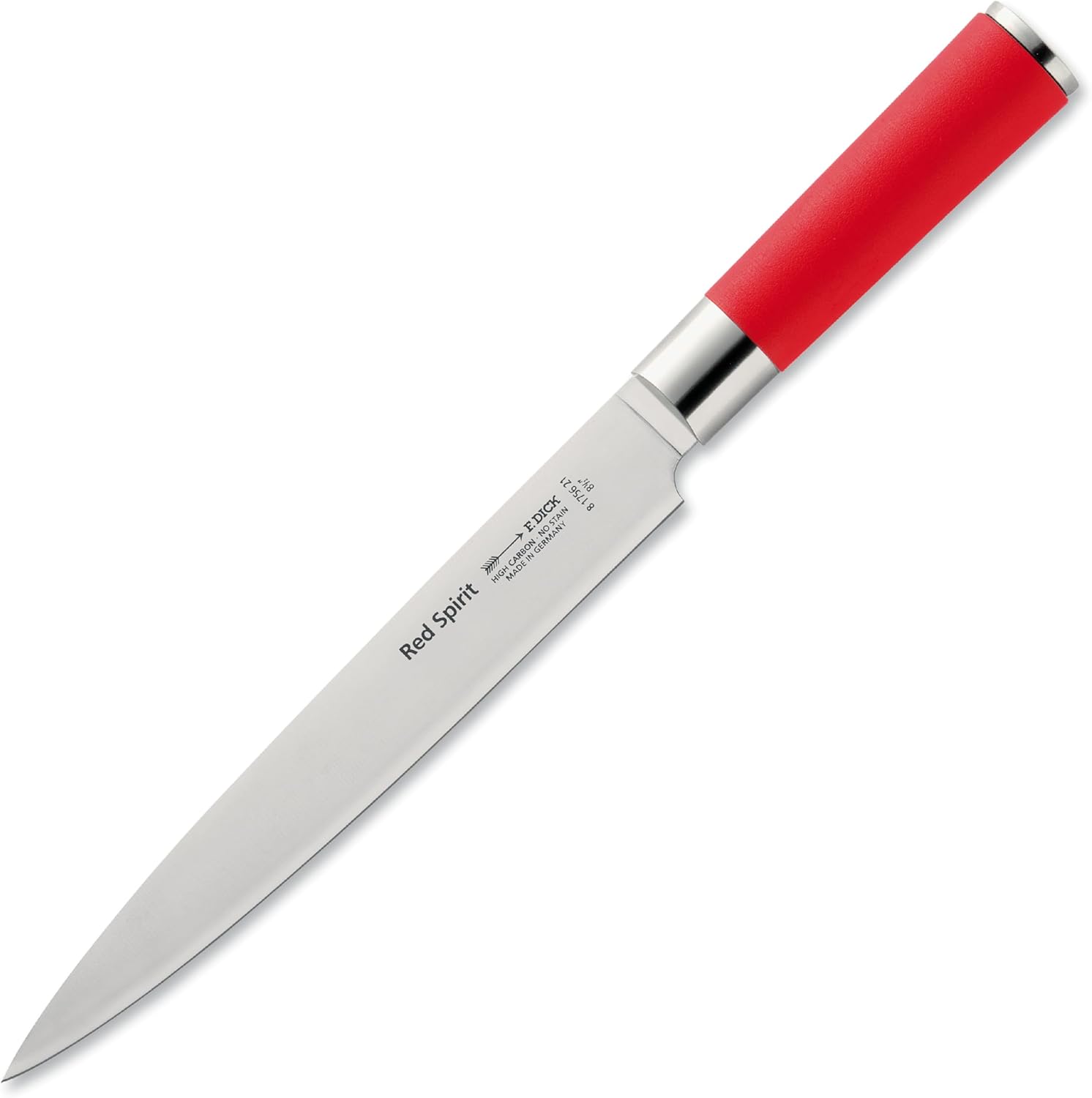 F. DICK – Red Spirit Carving Knife – Kitchen knife with 8.3″ blade & 56 HRC – Ideal for cutting meat – Brisket knife – Stainless steel – Ultra sharp – Ergonomic handle – High carbon – Made in Germany F. DICK – Red Spirit Carving Knife – Kitchen knife with 8.3″ blade & 56 HRC – Ideal for cutting meat – Brisket knife – Stainless steel – Ultra sharp – Ergonomic handle – High carbon – Made in Germany