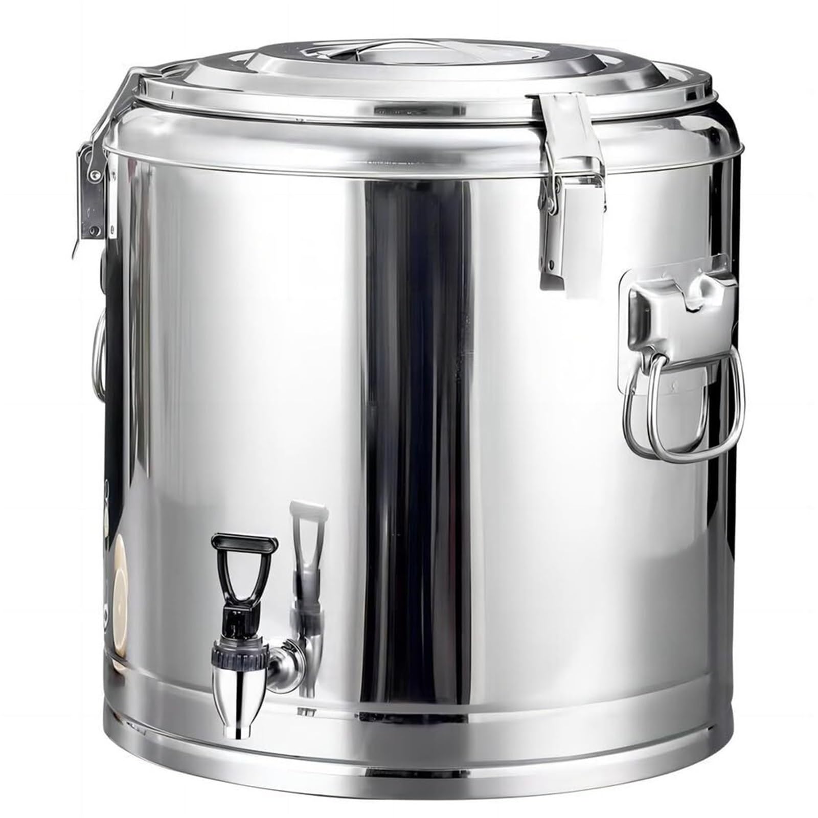 Dispensador térmico de bebidas de acero inoxidable 304 aislado con grifo para agua fría y caliente, ideal para catering, café, té, sopa, capacidad de 30 litros