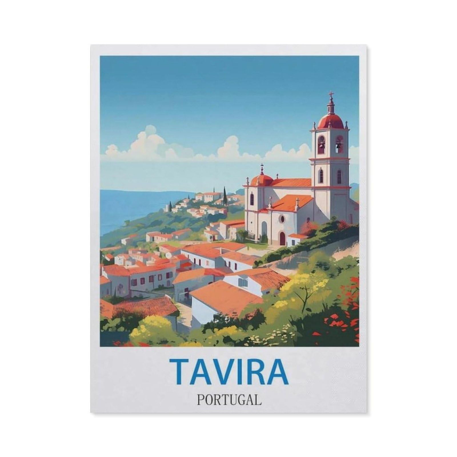 BEAYODKP 5D Diamond Painting Kits，Tavira Portugal（40x50cm）