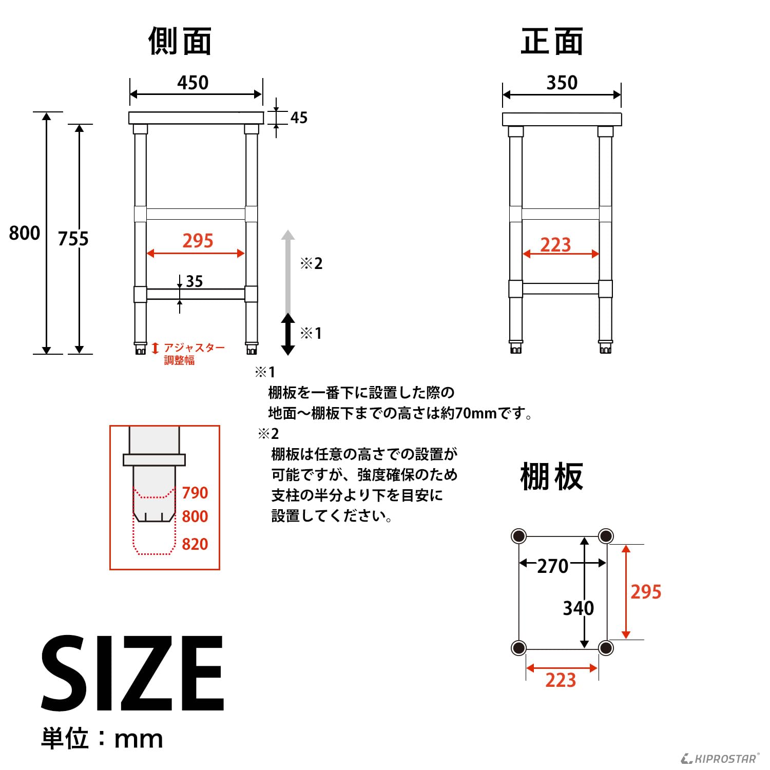 Amazon.co.jp: KIPROSTAR: ステンレス作業台