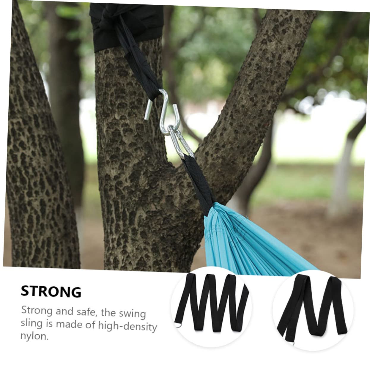 Sosoport Tree Stand Harness 6pcs Swing Hanging Kit with Ropes and s Hooks for Easy Setup