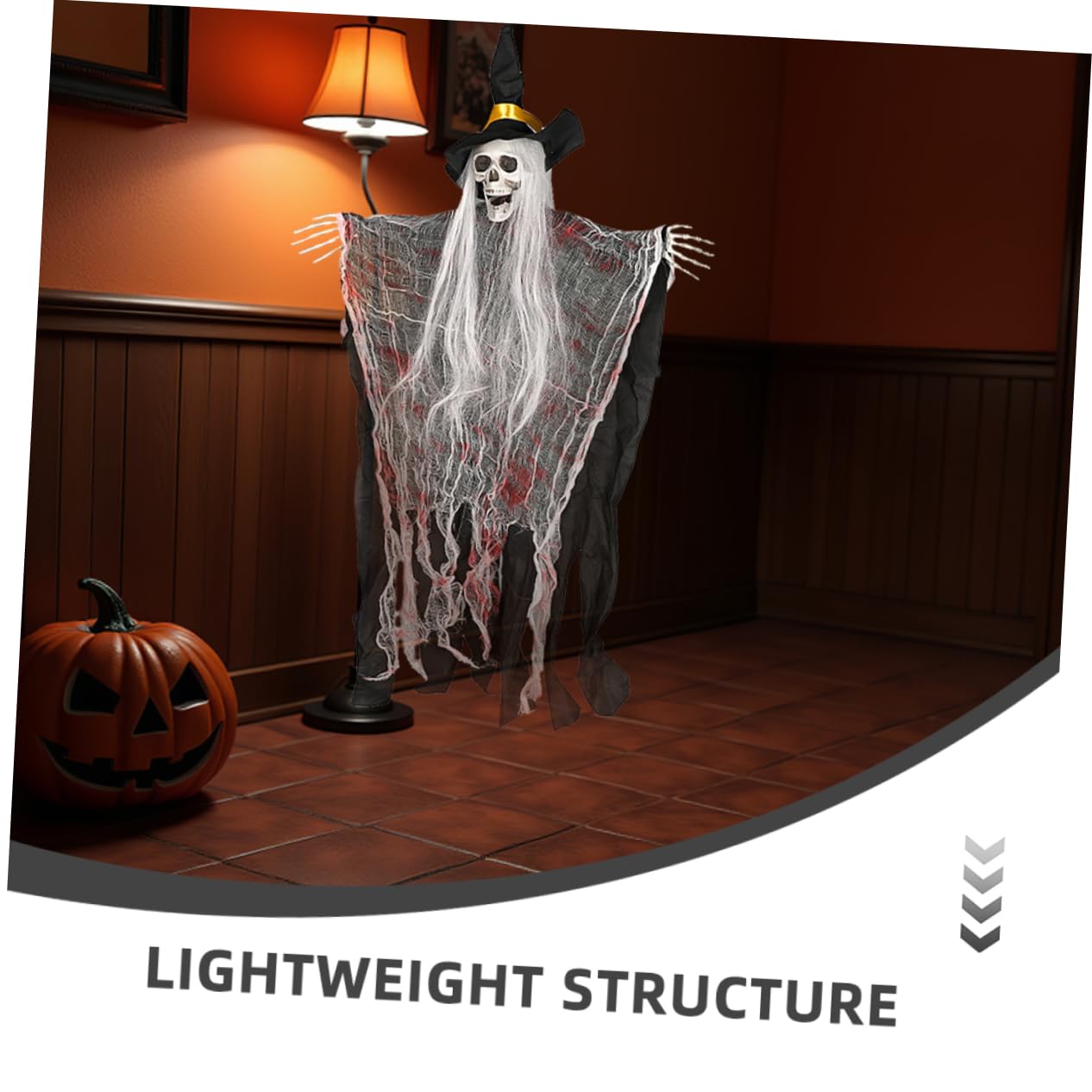 ibasenice 4 Sztuki Szkielet wiszący dekoracja duchów dekoracje szkieletu halloween wiszące ozdoby czaszki halloween wiszące dekoracje czaszki wisząca ozdoba nawiedzonego domu żelazo