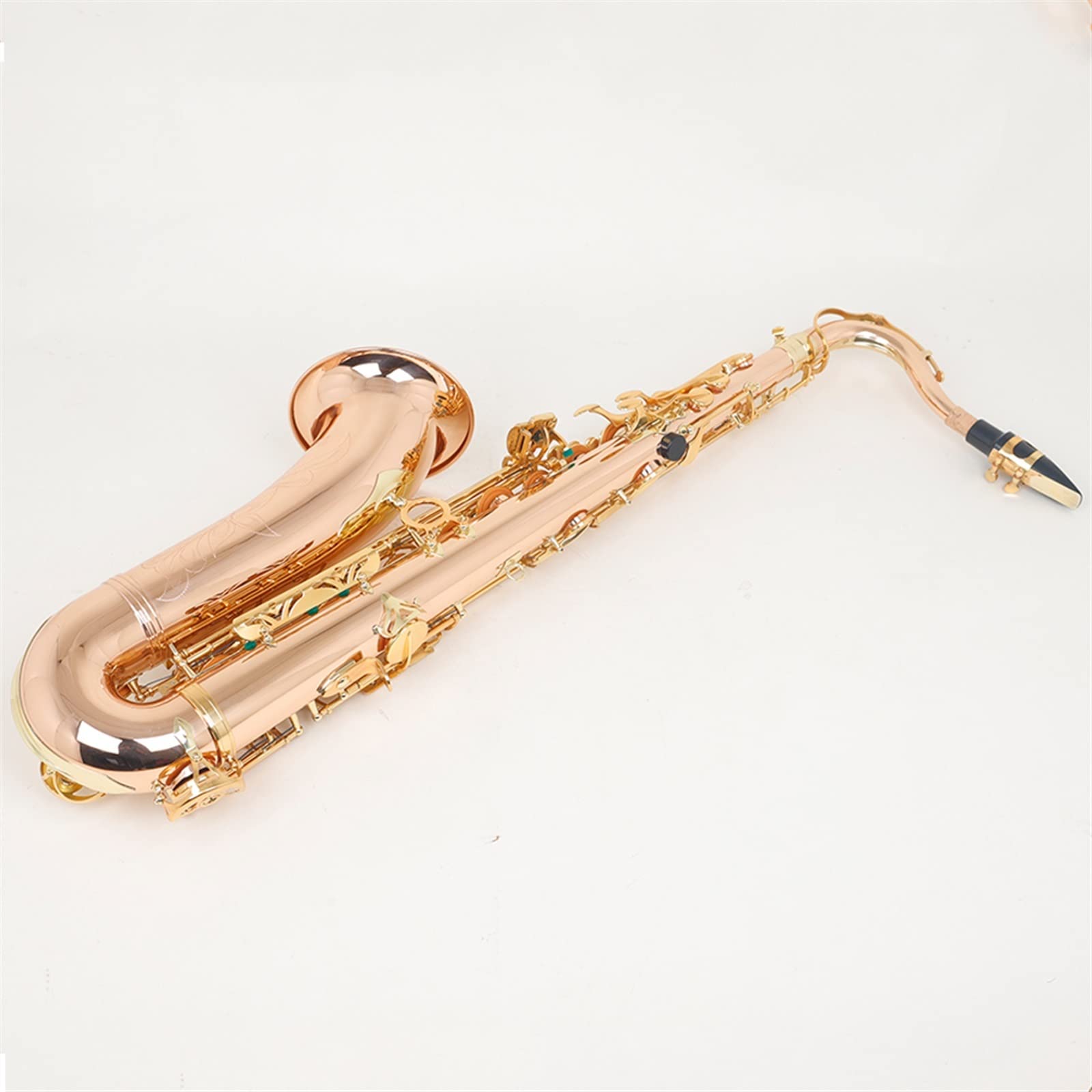 Saxofón Profesional Saxofón Profesional BB, Saxofón Tenor De Bronce Fosforado, Saxofón con Llave Dorada Tallada En El Cuerpo