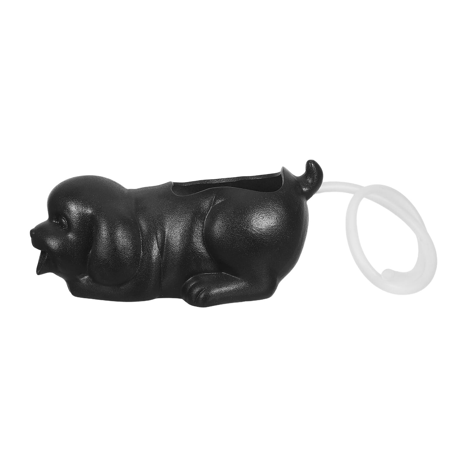 Decoración acuática de cerámica TEHAUX con fuente de perro y filtración natural para acuario