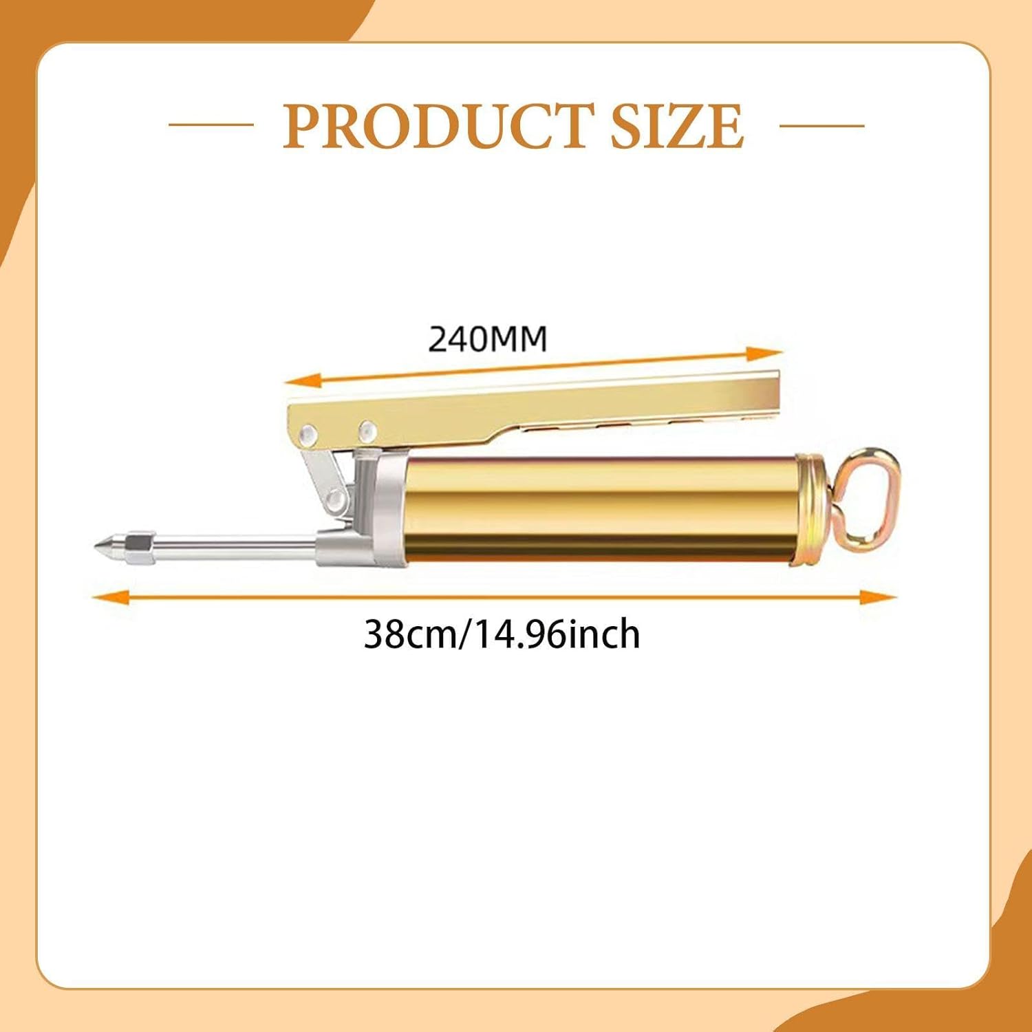 High Pressure Oil Lubrication Tool with Nozzle, Leakproof Labor Saving Engine Oil Pressure Tool Kit for Boats Truck Maintenance RV Home- 38cm 220CC