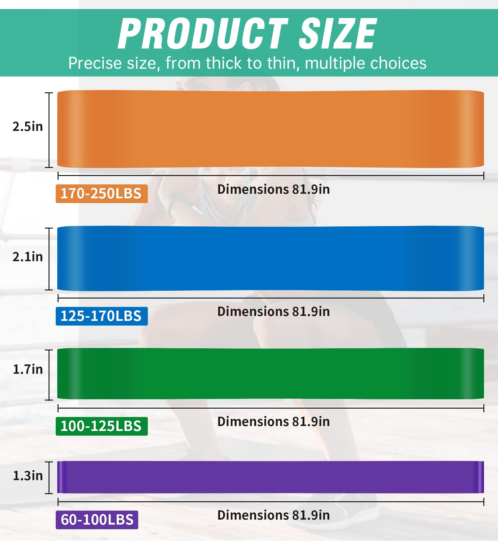 Alllvocles Banda de Resistencia, Bandas de dominadas, Bandas de Asistencia para dominadas, Bandas de Entrenamiento, Bandas de Ejercicio, Bandas de Resistencia para piernas, Entrenamiento,