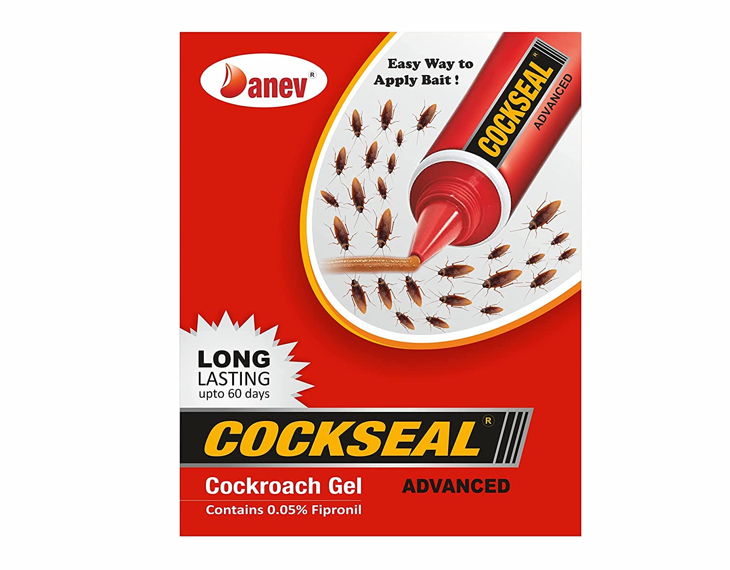 Anti-Cockroach gel - Danev Cockseal Cockroach Killer Gel (80g) Kitchen Safe, Odourless, Long Lasting to 60days, Fast and Convenient (pack of 1)