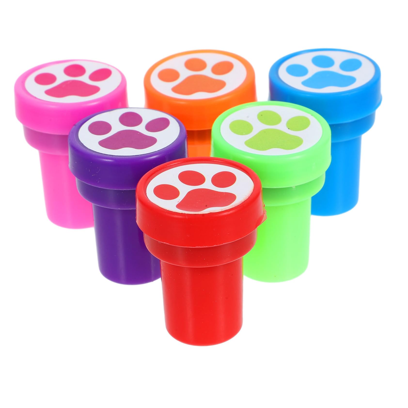 Alasum12pcs Dog Paw Print Stamps for Boys and Girls Paw Print Bags Stamp Children Ink Stamps for Boys and Girls