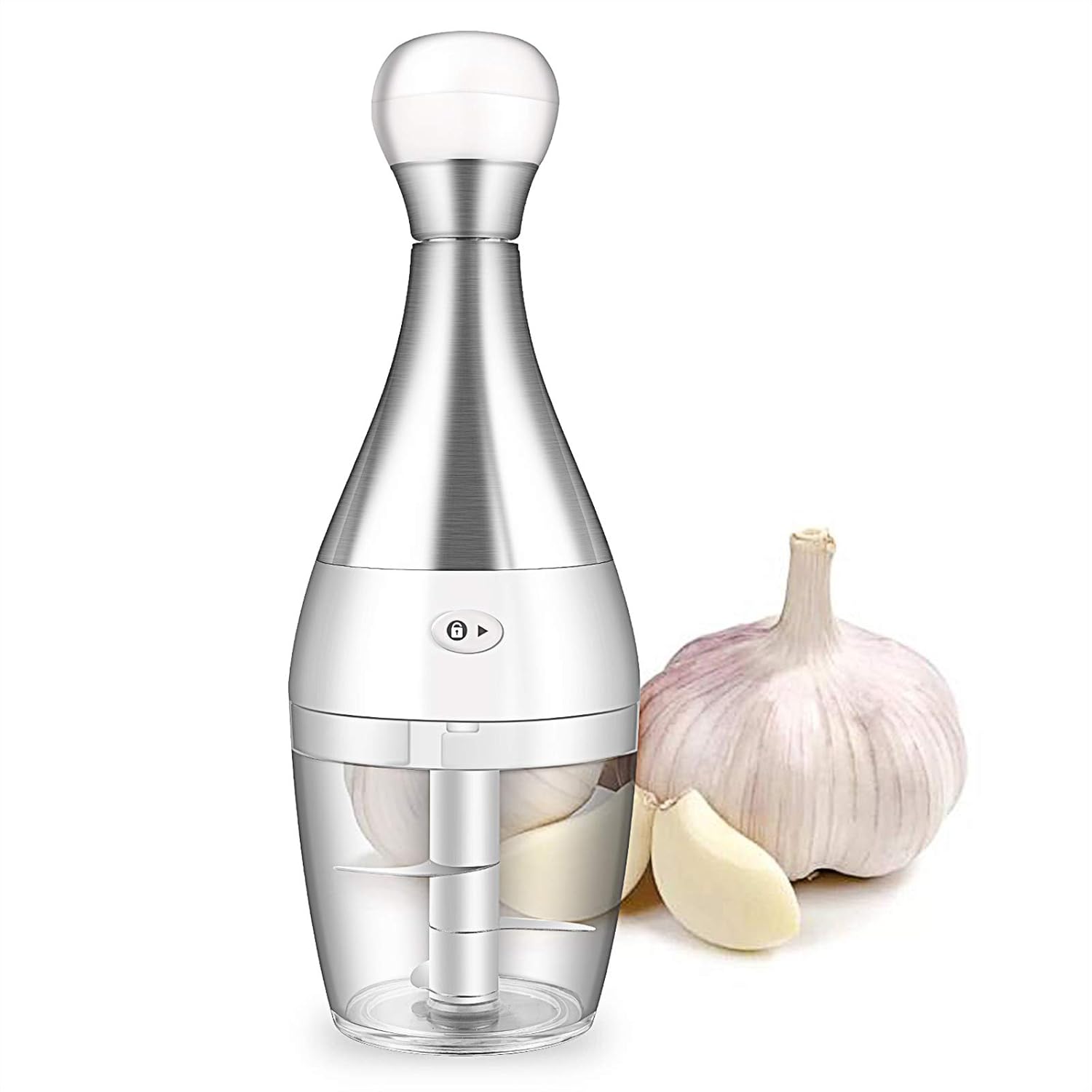 Mini Manual Food Chopper, WELLSTAR Durable Hand Held Food