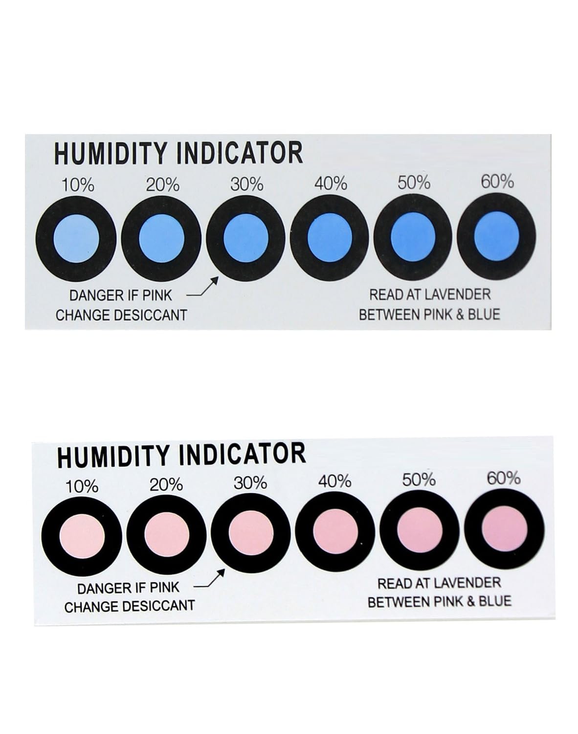 10-60% 6 Spot Humidity Indicator Cards, Reversible Color Changing from Blue to Pink, Reusable - 25 pcs Pack-image-44