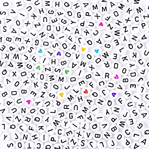 700PCS Alphabet Letter Beads for Jewelry Making Kit for Bracelets Necklace Name Beads for Adults (Acrylic)
