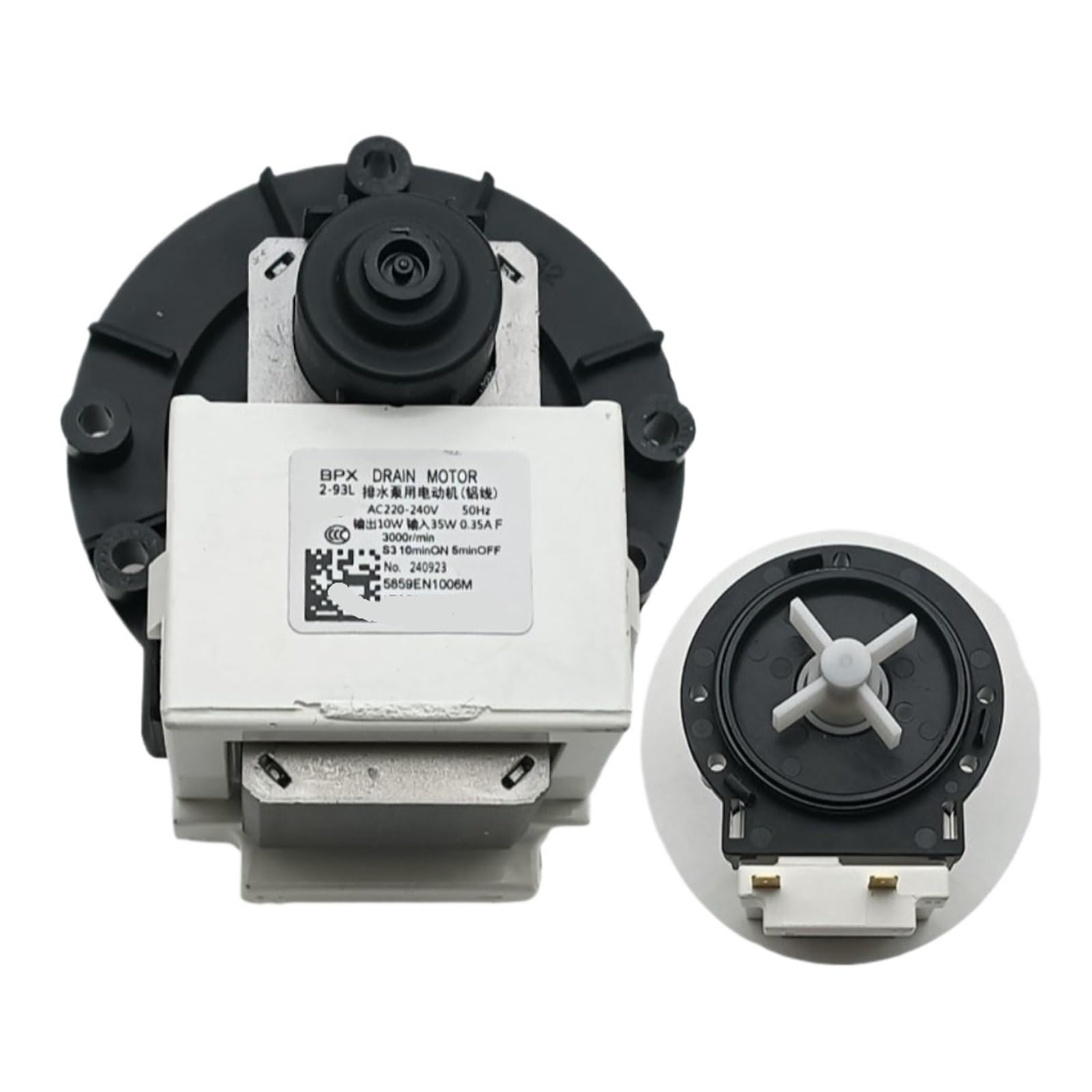 Fkymx 1Pcs Bpx2-93L 5859En1006m 220-240V Drain Pump Motor，Compatible For Lg，Washing Machine Washer Drainage Replacement Parts