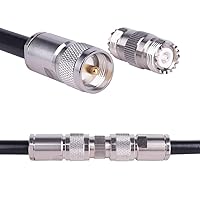 Vista 4 de XRDS -RF UHF PL-259 a SO239 - Conector adaptador hembra (2 unidades NO para televisores)