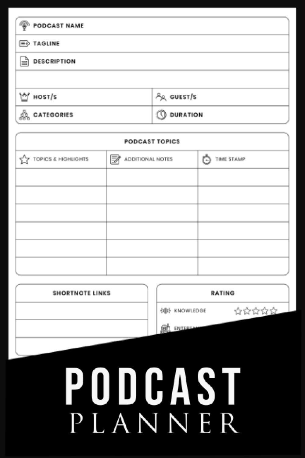 Podcast Planner: Podcast Planning Journal for Daily Planning Your Podcasts Episodes Goals & Notes, Podcasting Journal | Podcast Planner Book Diary Log ... Her Dummies | Logbook 2021 (6"x9") Small Size
