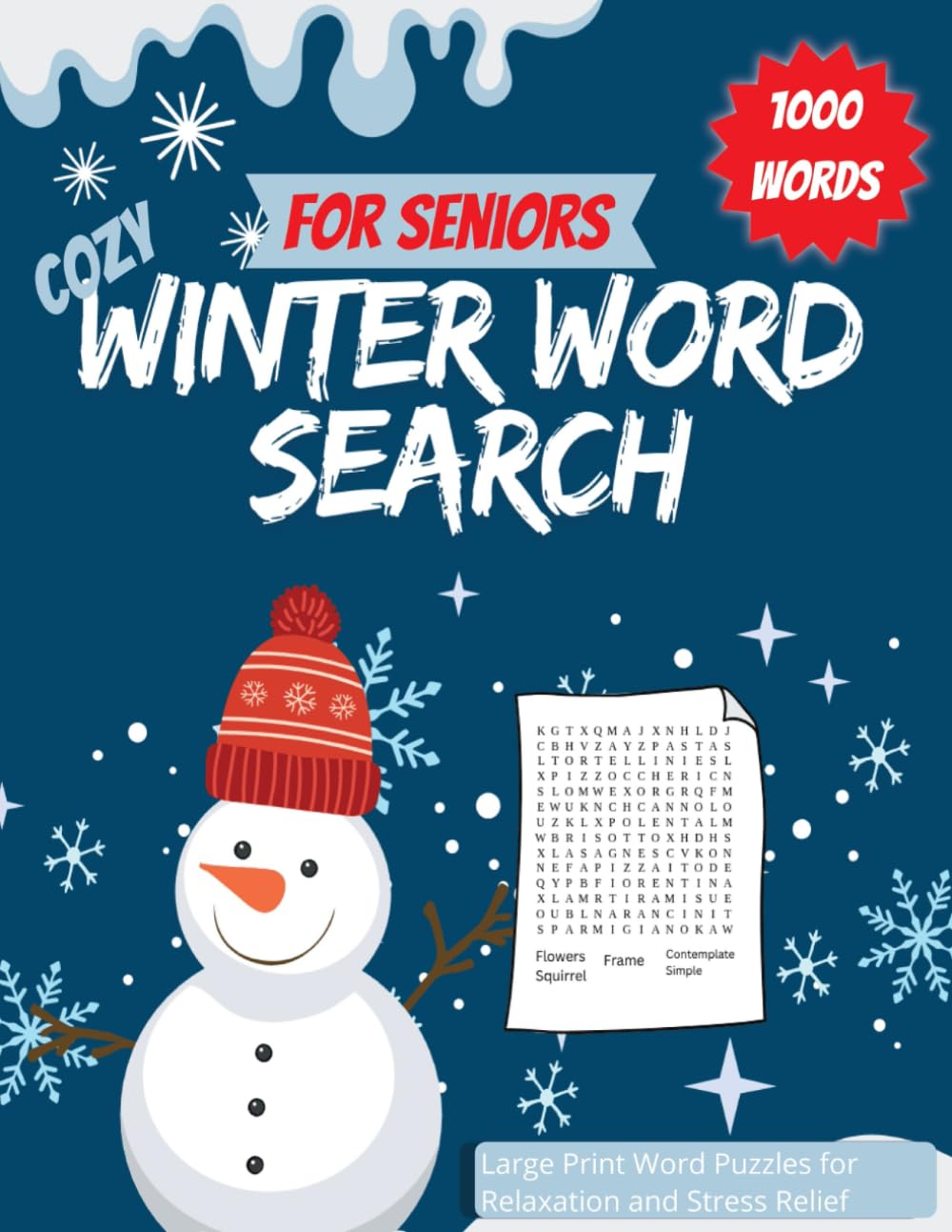 Cozy Winter Word Search for Seniors: Large print word puzzles for relaxation and stress relief