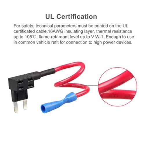 Miniatura 3 de ZOOKOTO 12V Car Add-A-Circuit Fusible 10A TAP Adaptador Pequeño ATO ATT Blade Fuse Holder 10A