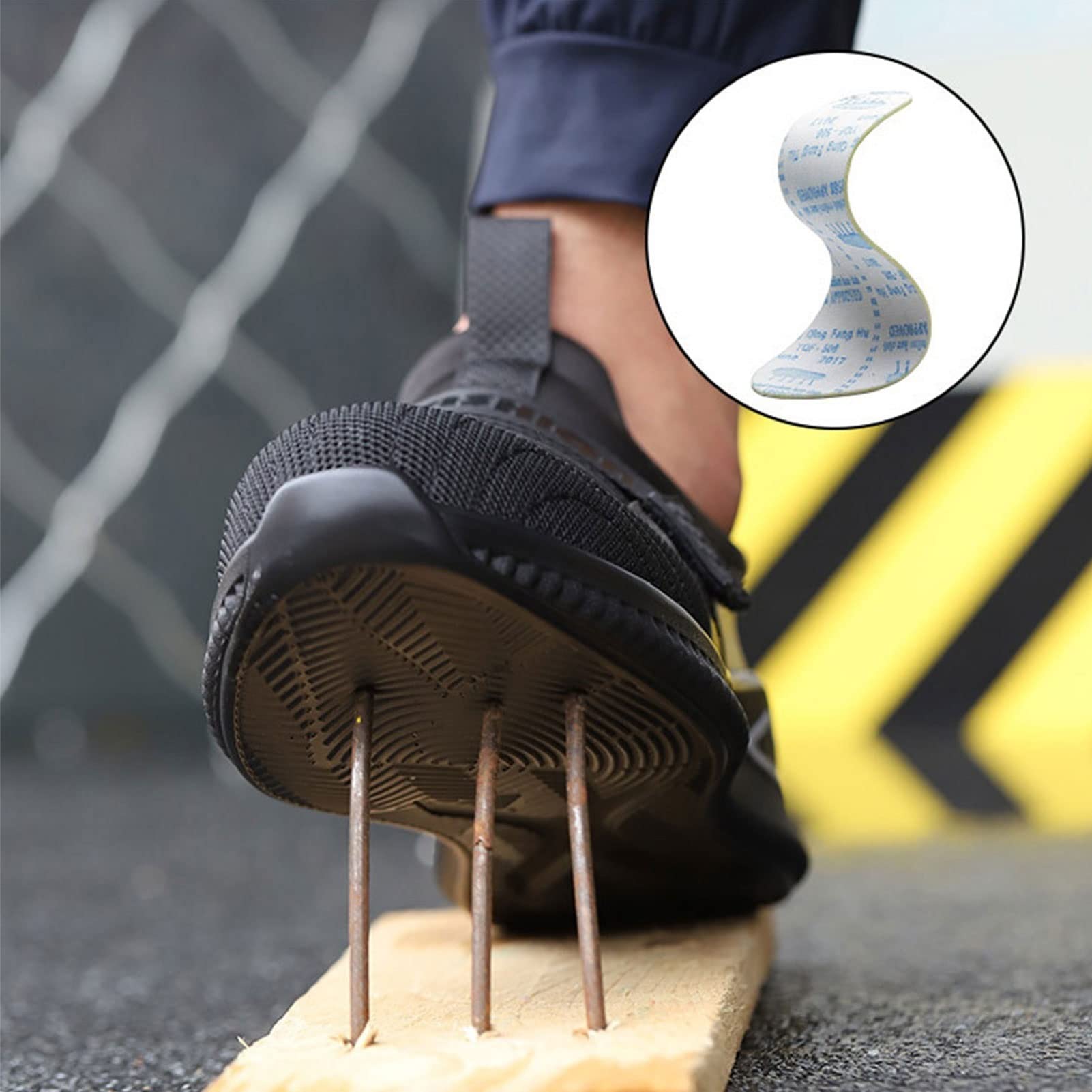 Black Hammer Mens Steel Toe Cap Safety Trainers Ultra Lightweight Kevlar Midsole Work Shoes - View #6