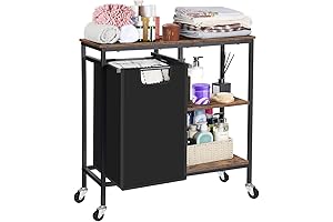 melos Laundry Hamper, 3-Shelf Laundry Sorter with Pull-Out Laundry Basket, Laundry Organizer...