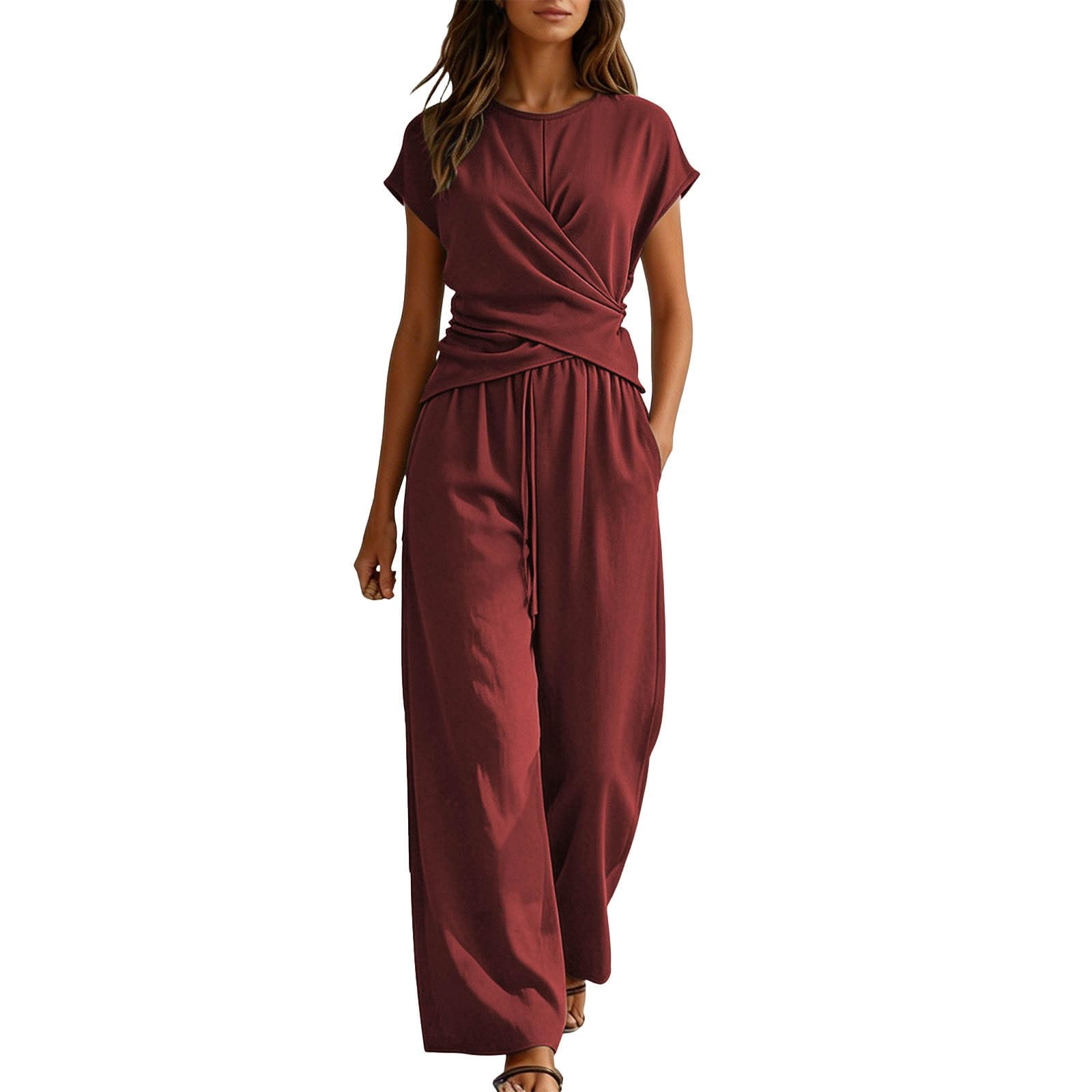 Conjunto de oficina para mujer de 2 piezas con caída fluida elegante 8