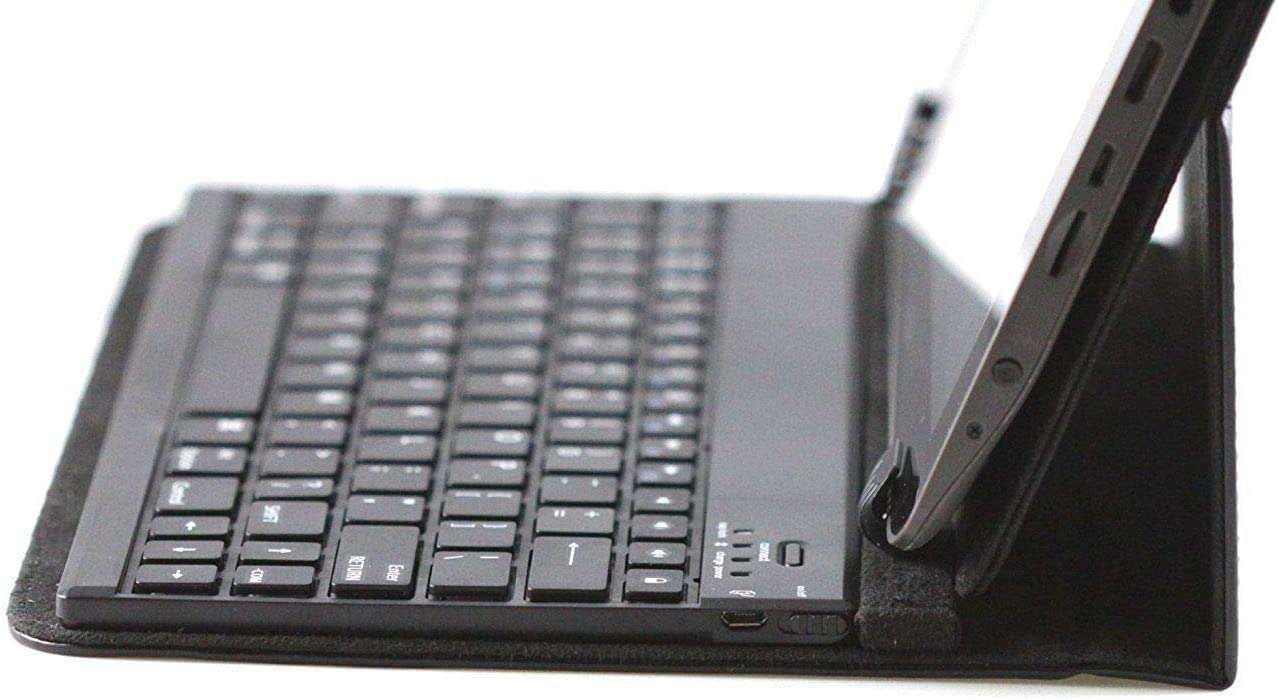 Funda plegable de cuero tipo folio y soporte con teclado inalámbrico extraíble compatible con CHUWI Hi Pad de 10.1 pulgadas  CHUWI Hi9 Air 10.1''