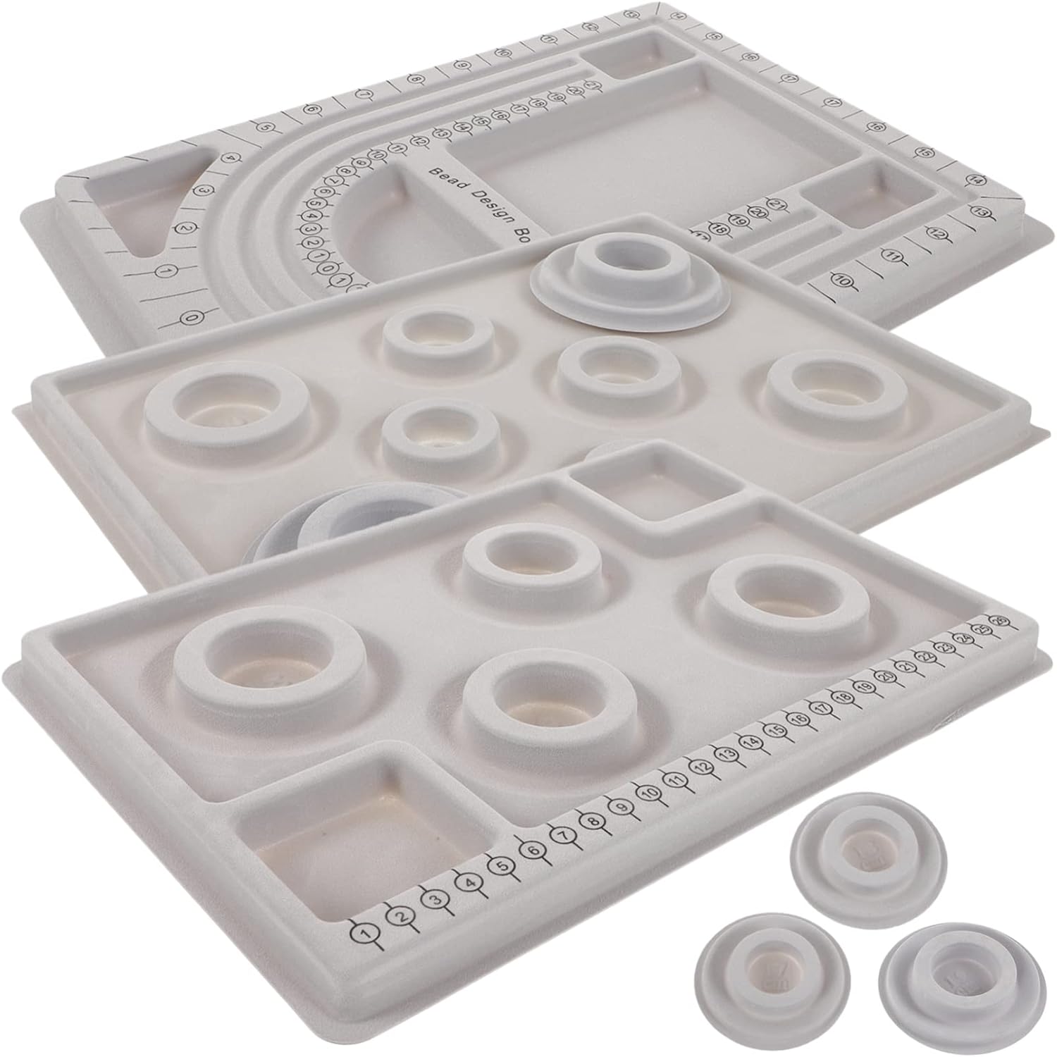 Uonlytech 1set Jewelry Bead Board for Bracelet and Necklace Design Beading Tray for Crafting and Organizing Beads Includes Multiple for Versatile Jewelry Making