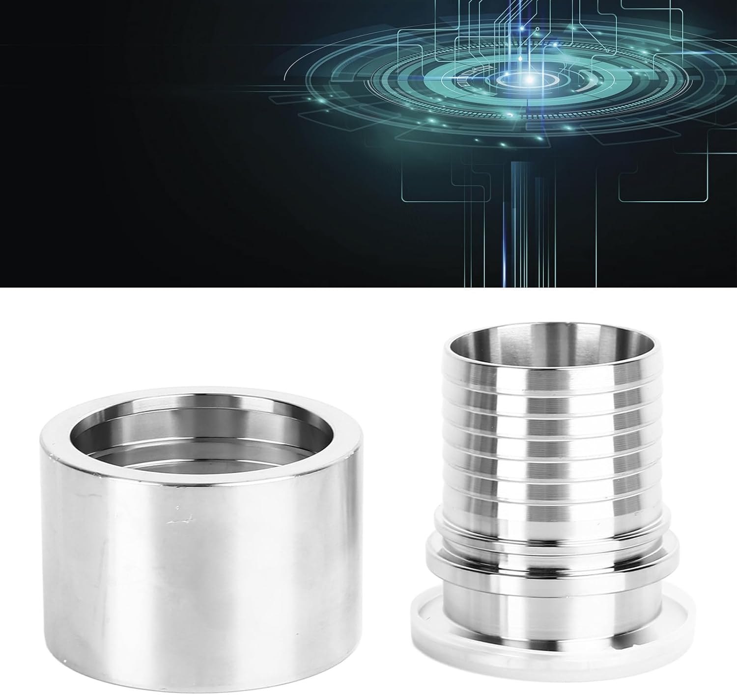 Stainless Steel Hose Adapter, 304 Stainless Steel Compression Joint, Quick Connect Fittings for Liquor Dairy Food Pharmaceuticals, Erosion Hydraulic Chuck with Socket, CN